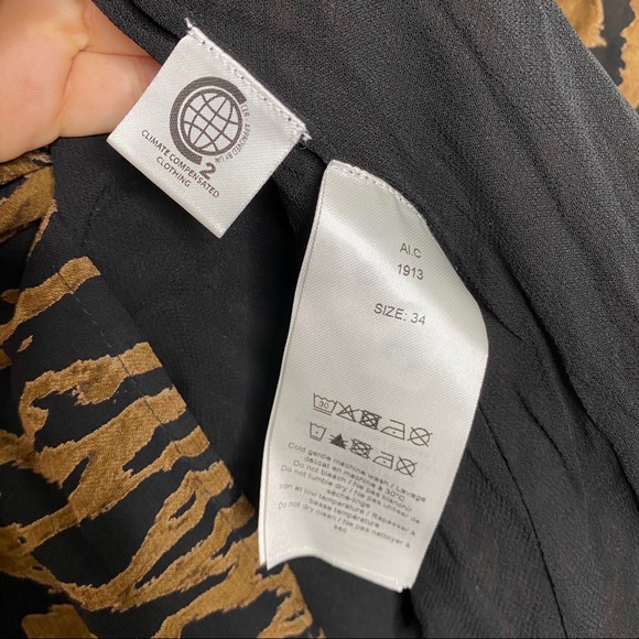 NEW Ganni Tiger Printed Georgette Mini Dress - Picture 8 of 12